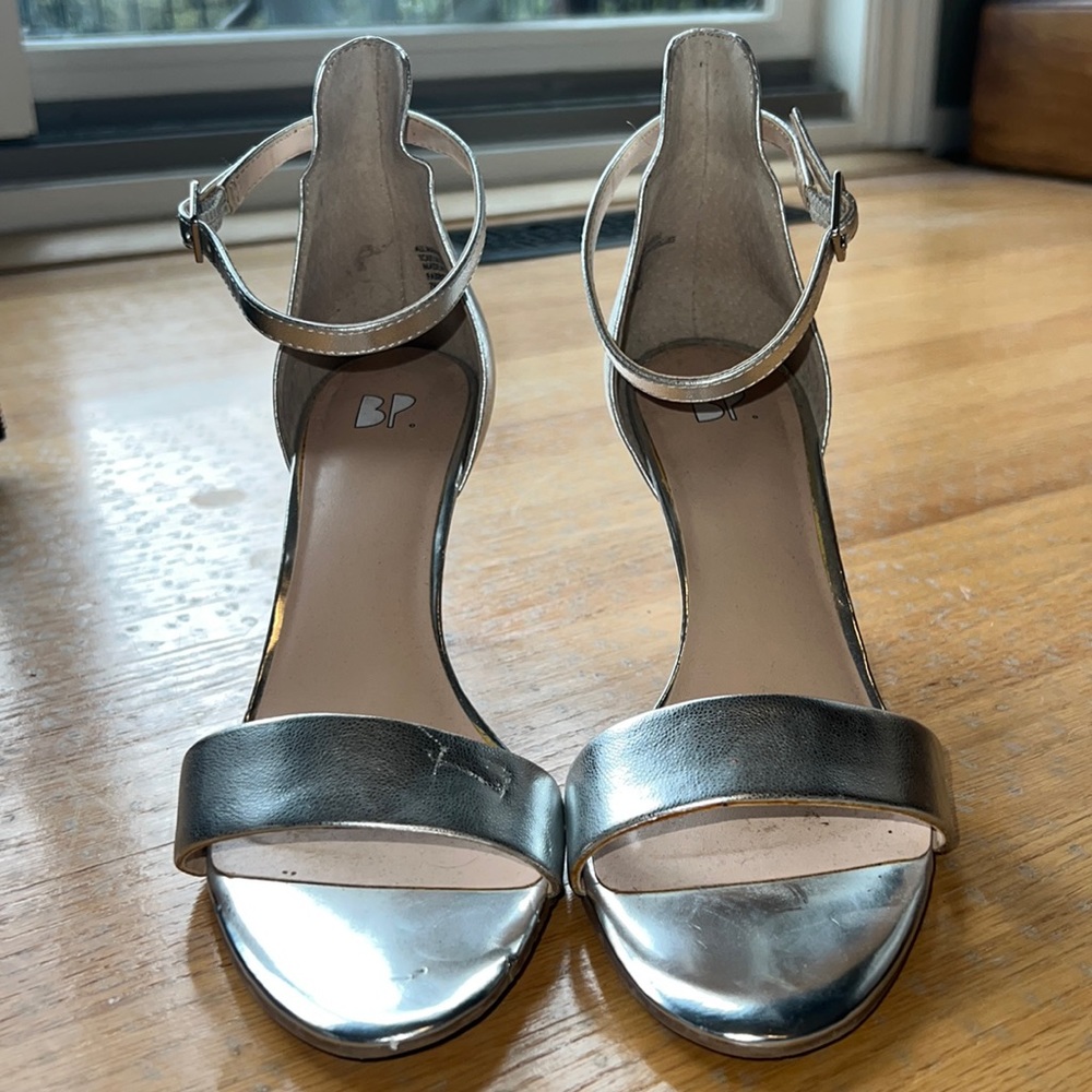 BP silver heels. Size 7.5
